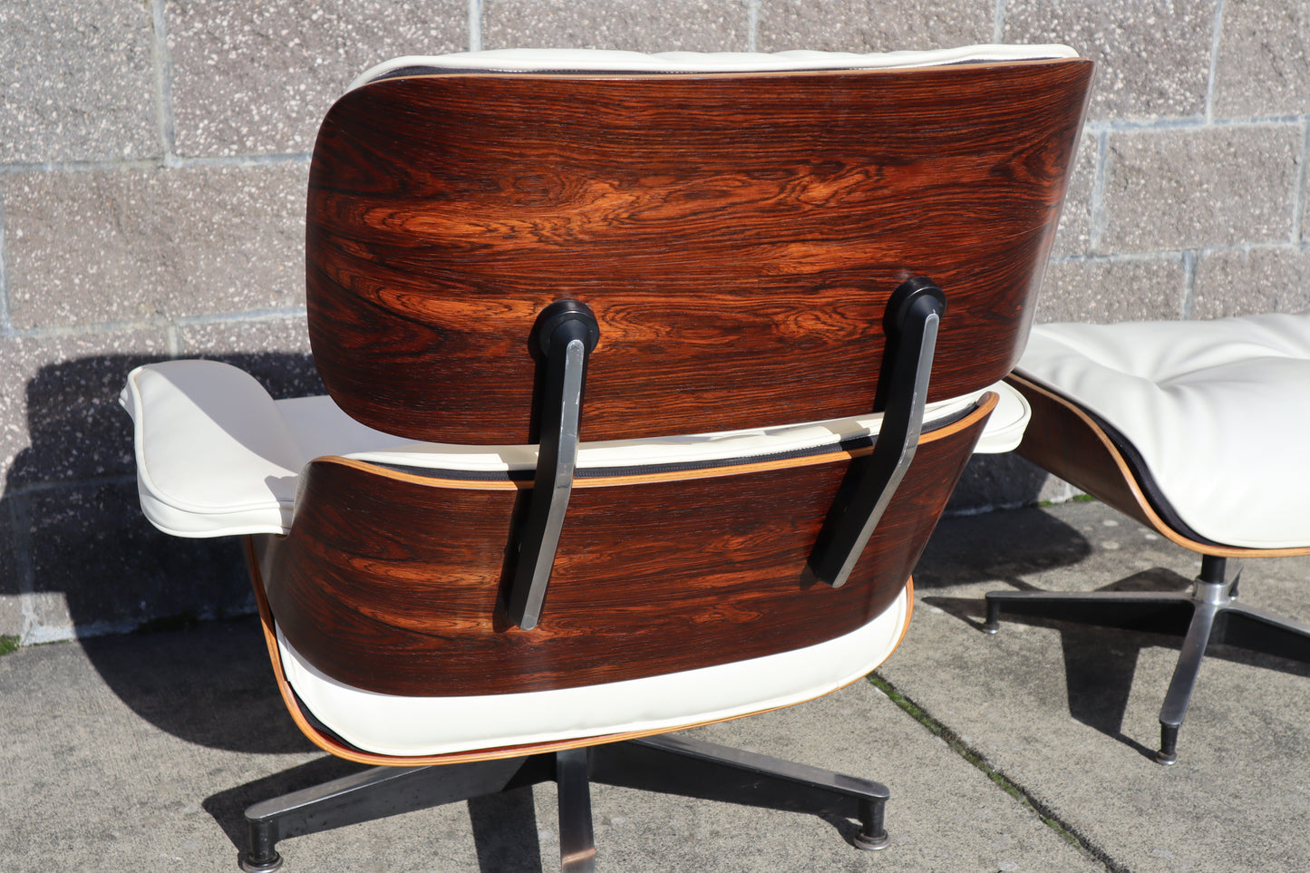 Original Eames Lounge Chair & Ottoman For Herman Miller - RARE Brazilian Rosewood  - WHITE LEATHER