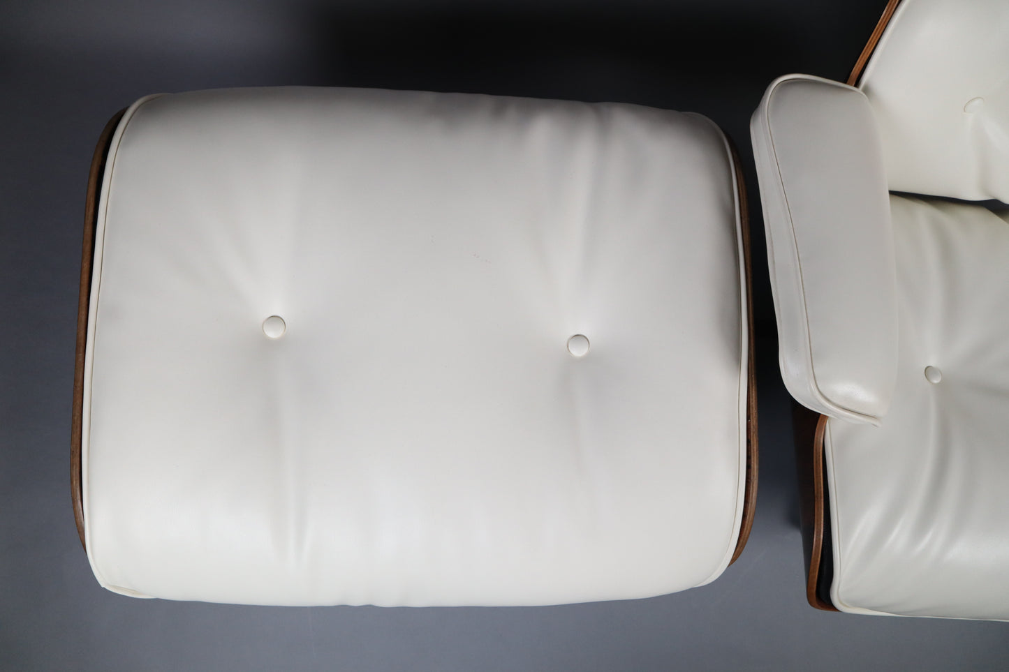 RARE Brazilian Rosewood Original Eames Lounge Chair & Ottoman For Herman Miller - WHITE LEATHER