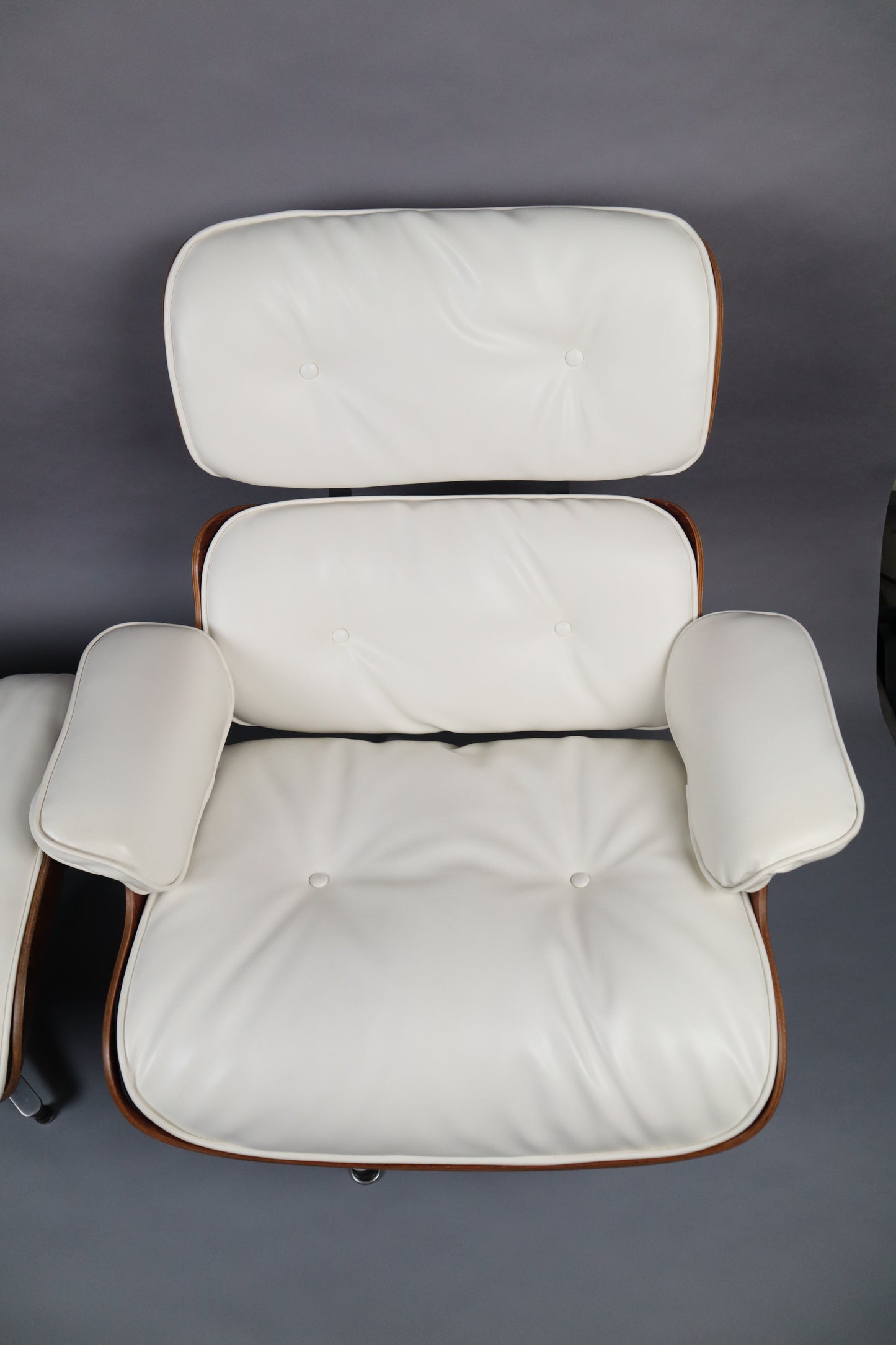 RARE Brazilian Rosewood Original Eames Lounge Chair & Ottoman For Herman Miller - WHITE LEATHER