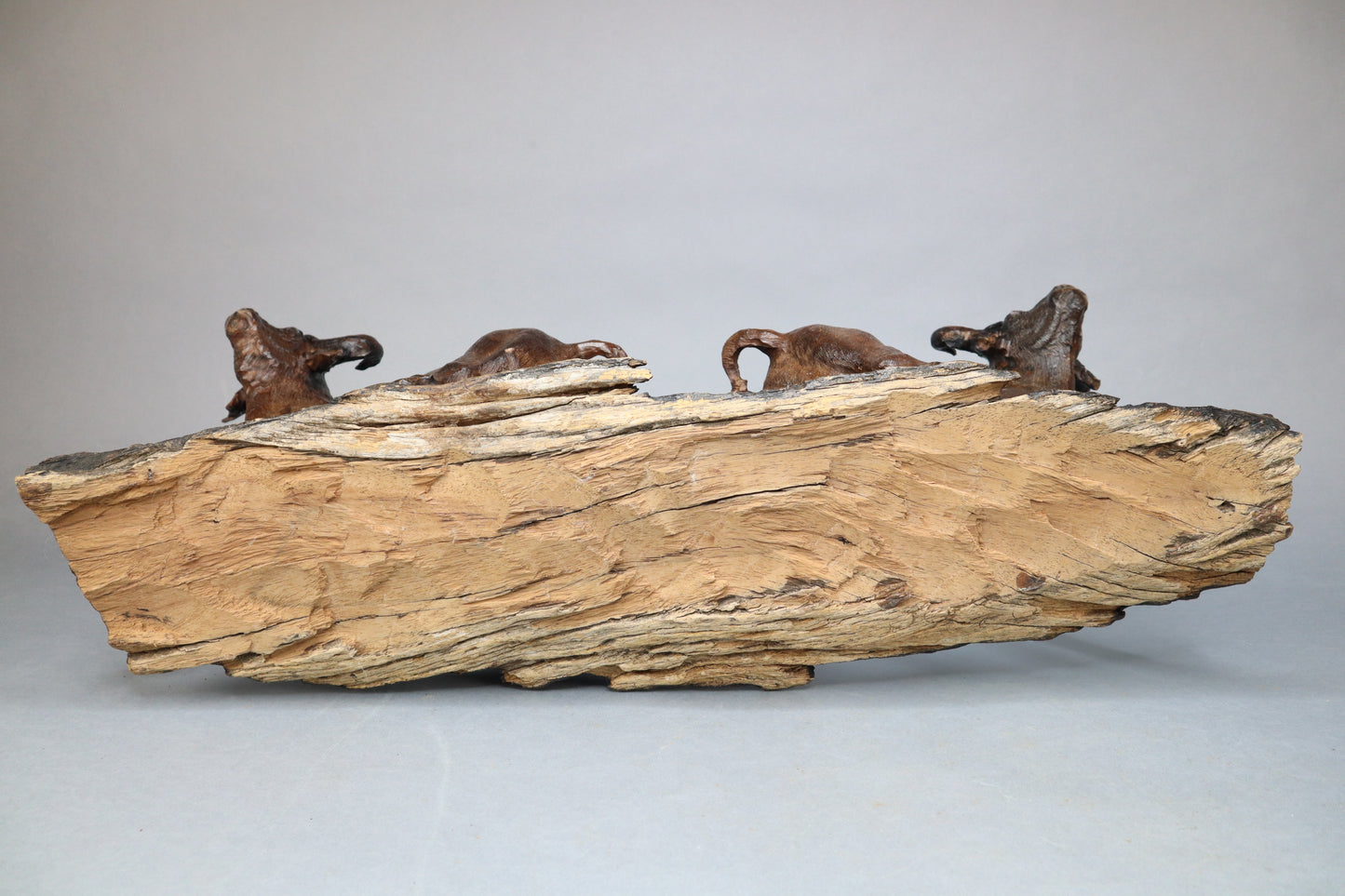 Solid Wood Sculpture of Cape Buffalo